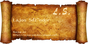 Lajos Sándor névjegykártya