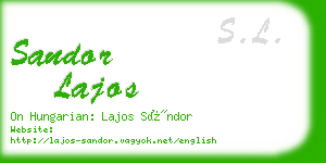 sandor lajos business card